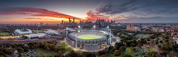 Melbourne Australia at sunset