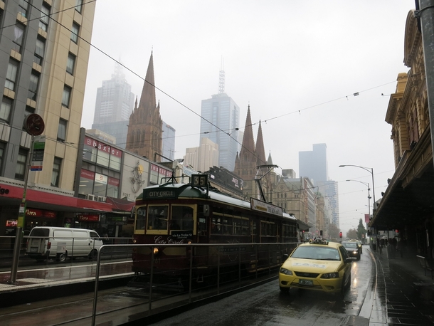 Melbourne on a dreary winter morning 