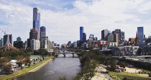 Melbourne on the Yarra river