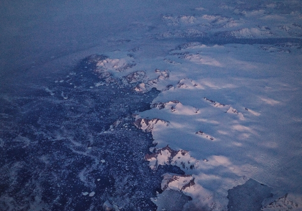 Melting Arctic Ice  Somewhere near Greenland 