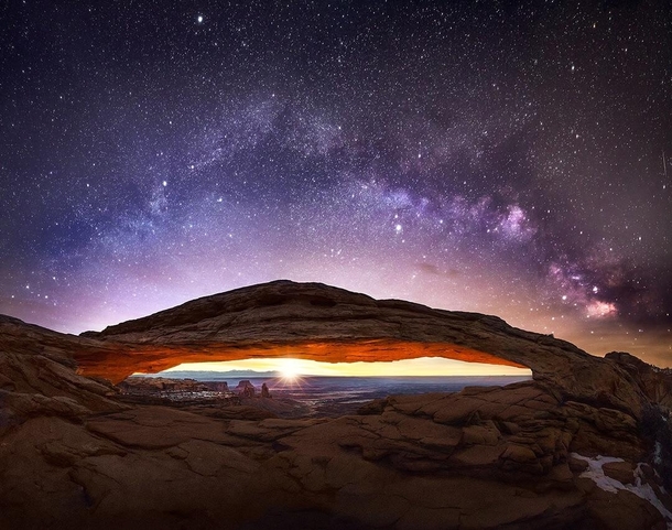 Mesa Arch Milky Way Sunrise  - Check Comments For Description