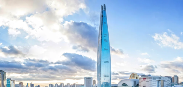 -metre tall Lotte World Tower is the tallest building in South Korea and the fifth tallest in the world