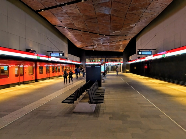 Metro station Aalto Yliopisto - Aalto University in the Greater-Helsinki region Finland 