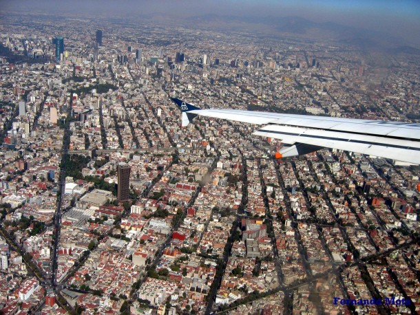 Mexico City from plane 