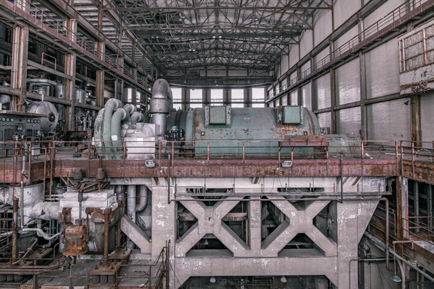 Mid century abandoned turbine hall