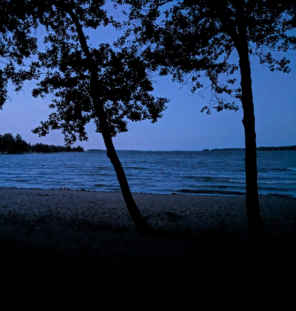 Midnight by the sea in Espoo Finland Last June 