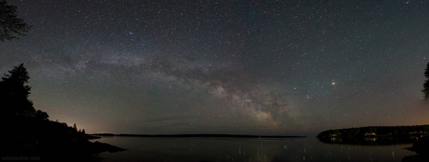 Milky Way and Mars over Maine 