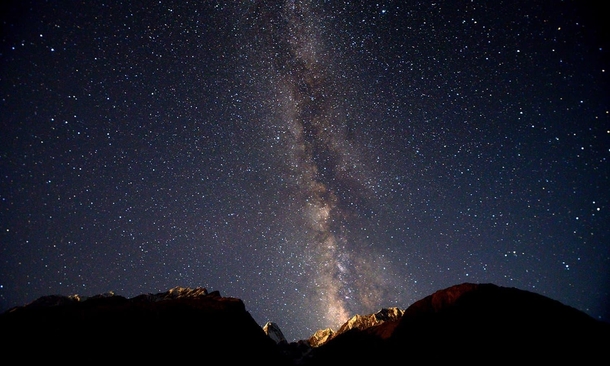 Milky way in Hunza valley Gilgit Baltistan - Pakistan 