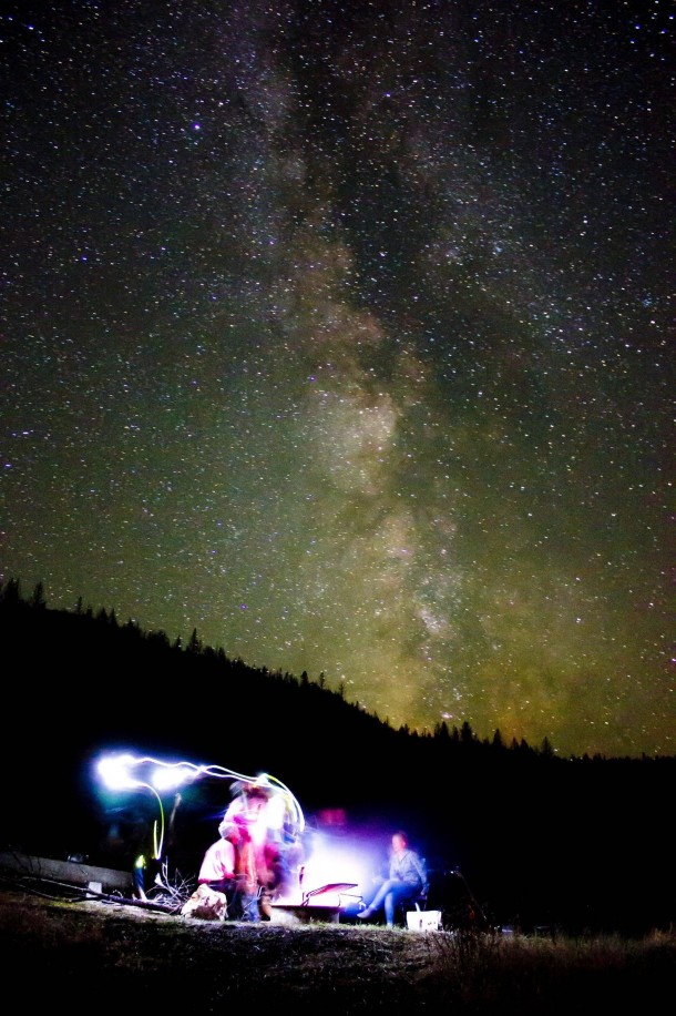 Milky way over Beartrap Canyon MT 