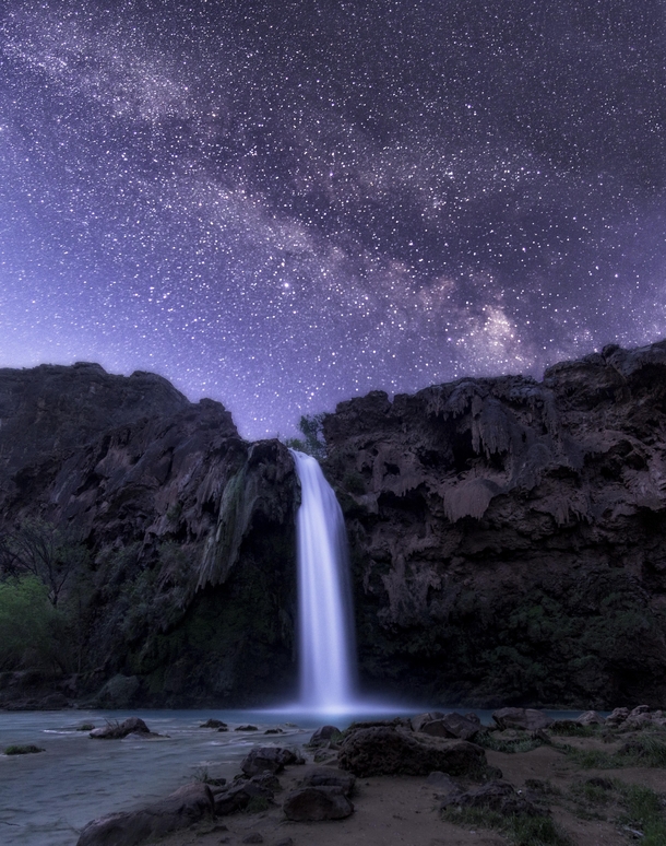 Milky Way over Havasupai Falls  x