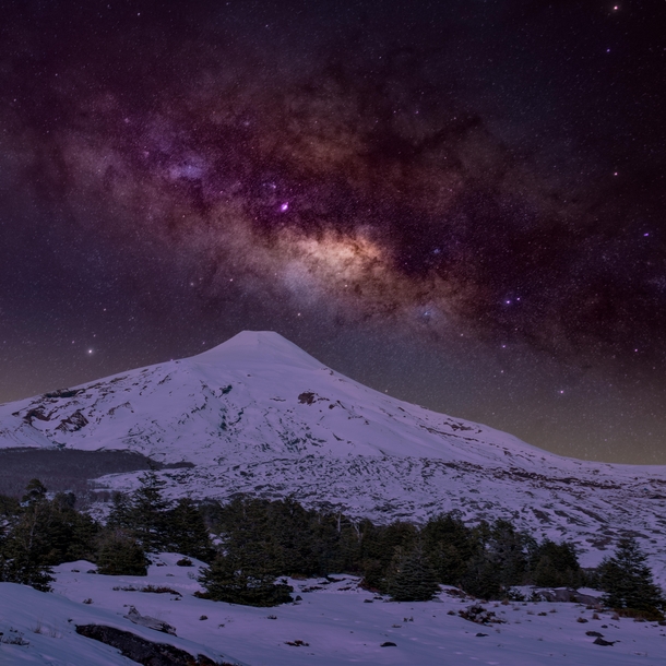 Milky Way over Volcano