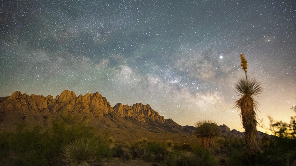 Milky Way rising over Organ Mountains National Monument 