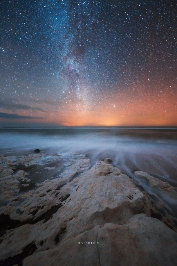 Milky Way sets over the North Sea in Denmark  IG astrorms