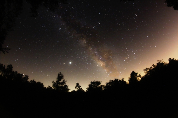Milky Way with Jupiter and Saturn on the left