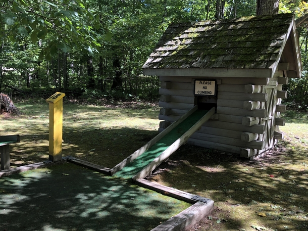 Mini golf course at abandoned Telemark Lodge in Wisconsin