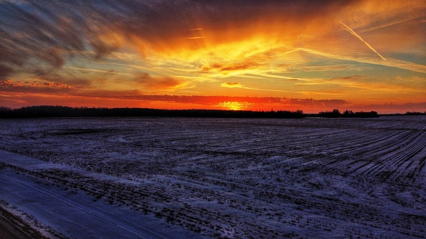 Minnesota sunset taken with Mavic Mini