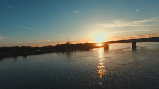 Missouri River running through Bismarck ND 
