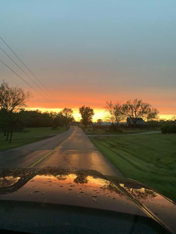 Missouri sunset after a good day of rain