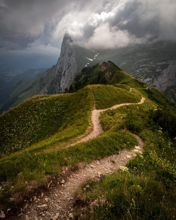 Moments Before a Storm while Hiking through Switzerland  IG seanhew