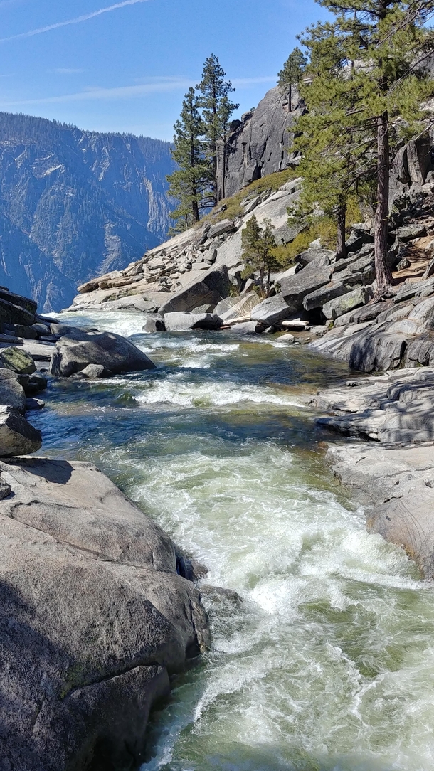 Moments from becoming Yosemite View FallsUSA