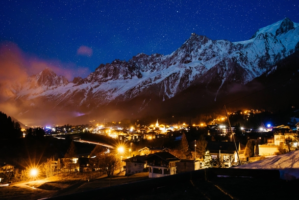 Mont Blanc at night  OC