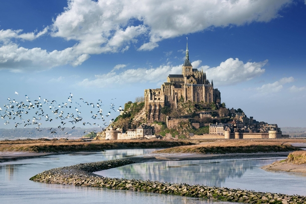 Mont Saint Michel in Normandy France 