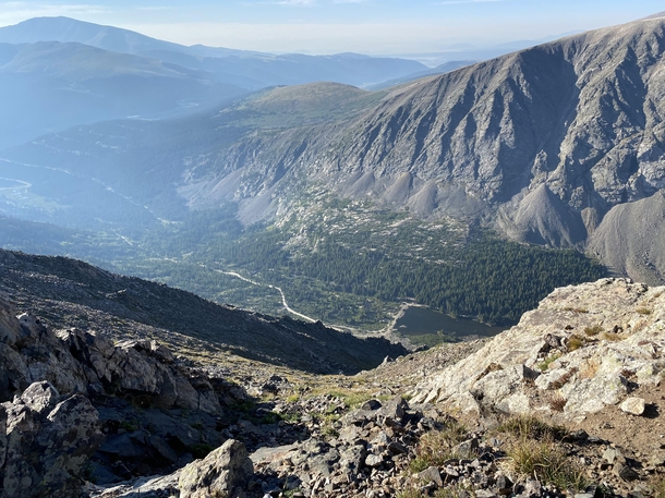 Monte Cristo Gulch from the Quandary Peak trail near Breckenridge Colorado  oc