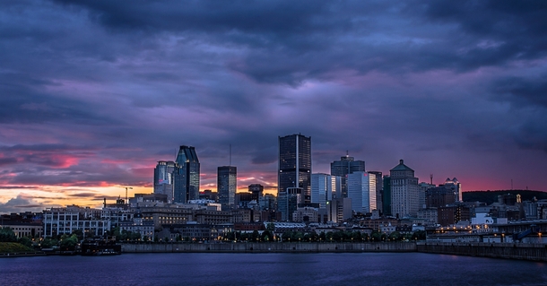 Montreal Quebec at sunset  by Patrick Pilon
