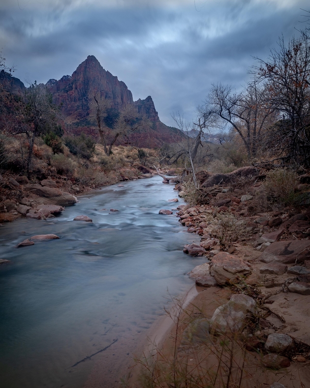 Moody and cloudy Zion National Park Utah 
