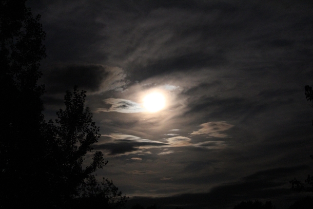 Moon and Clouds Ottawa Canada 