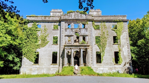 Moore Hall in County Mayo Ireland Burnt out during the Civil War in 