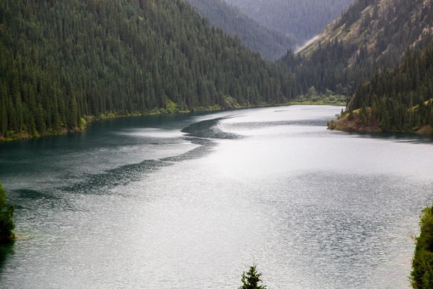 Moraine lake Kolsai Almaty Kazakhstan 