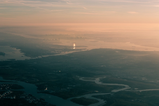 Morning above New York City 