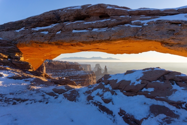 Morning at Mesa Arch Canyonlands NP Utah USA 