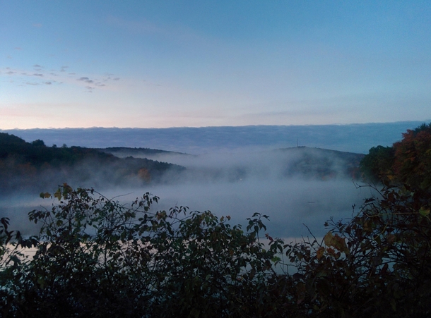Morning mist at Frances Slocum State Park PA 
