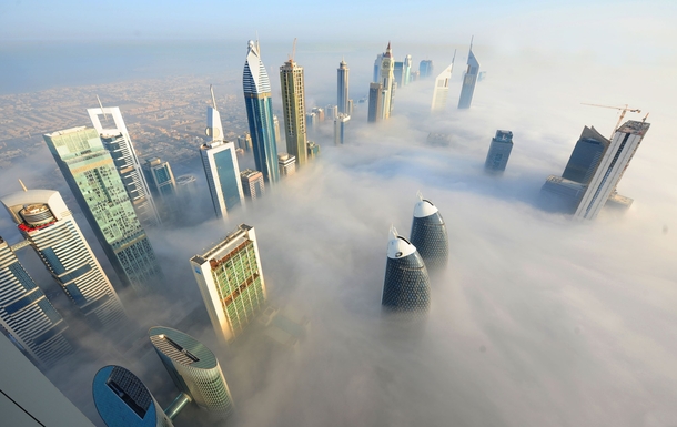Morning mist over Dubai 