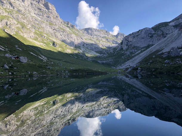 Morning Silence at Lake Partnun Switzerland 