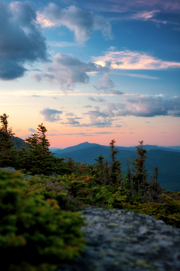 Mount Mansfield at sunset as seen from the summit of Camels Hump Huntington Vermont   Instagram coreyrondeau