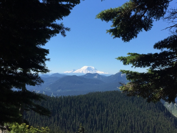 Mount Rainier from Section J of the Pacific Crest Trail  