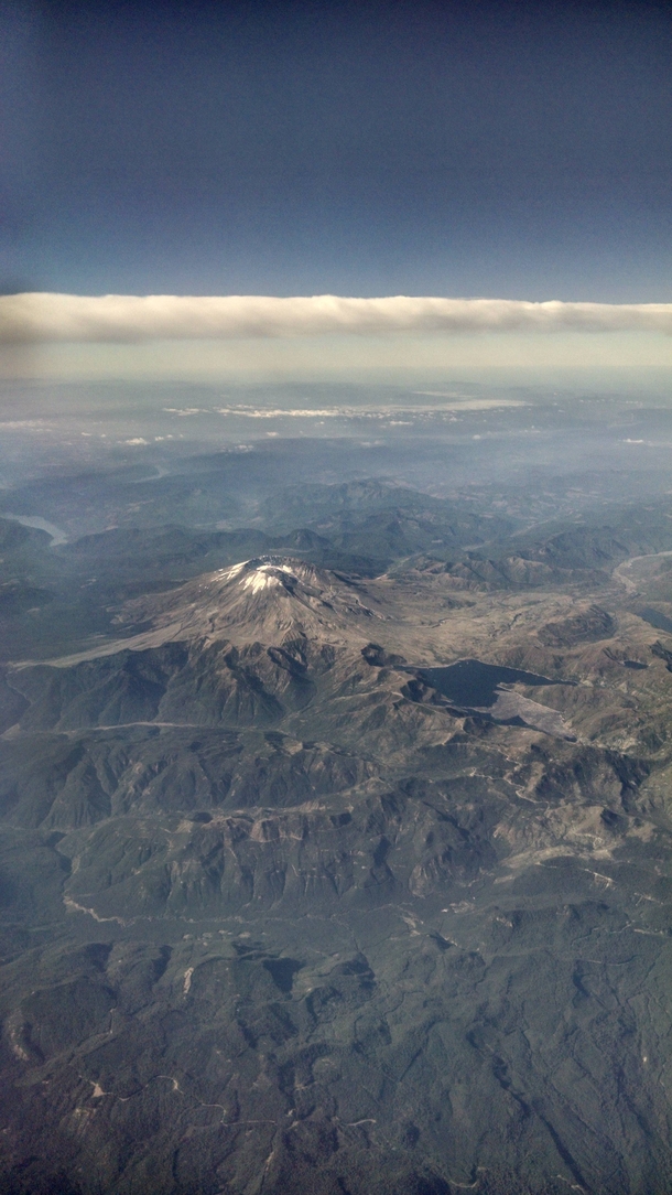 Mount Saint Helens On my way to Vegas and it was clearest its been in a while Glad I was in the air 