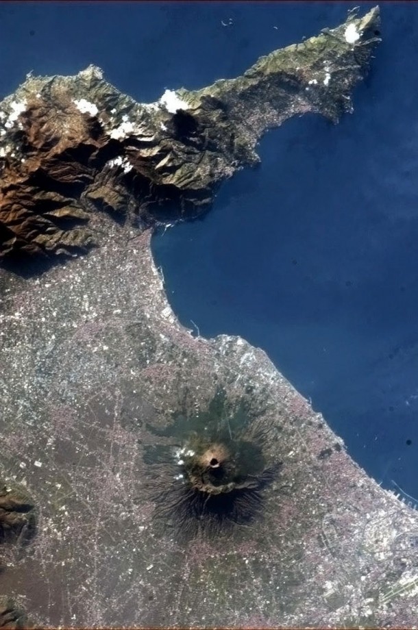 Mount Vesuvius and the Bay of Naples from space Photographer Chris Hadfield 