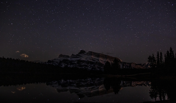 Mountain Under the Stars Banff National Park 