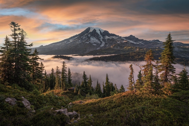 Mountain Veil Mount Rainier WA  I took my fiancee to this spot for the first time last summer we returned a month later to elope This place holds a special place in my heart thanks for taking a look