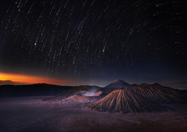 Mt Bromo before sunrise Indonesia  by Weerapong Chaipuck
