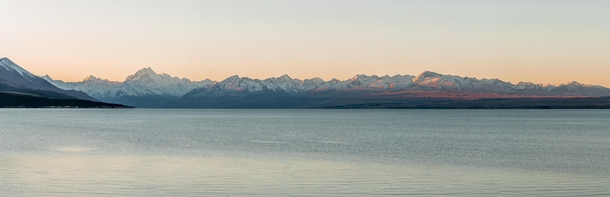 Mt Cook  Lake Pukaki Sunset Panoramic New Zealand  OC