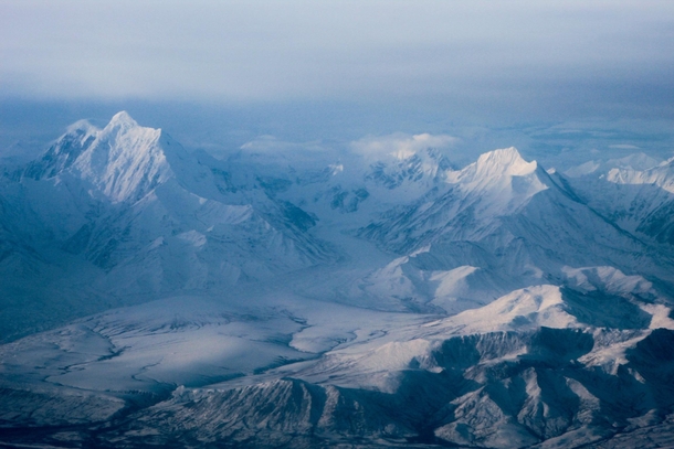 Mt Foraker and Mt Hunter Alaskan Range  