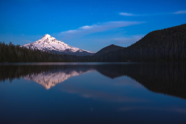 Mt Hood and Lost Lake at Twilight 