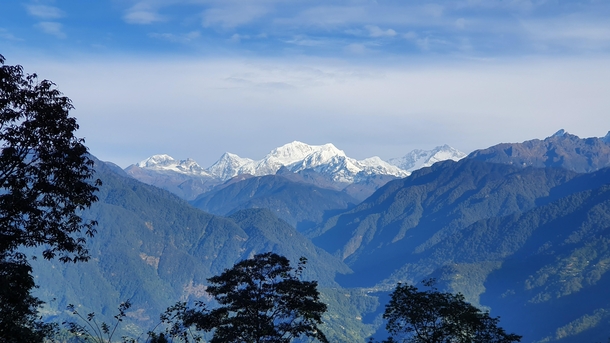 Mt Kanchenjunga rd highest mountain from Pelling India 