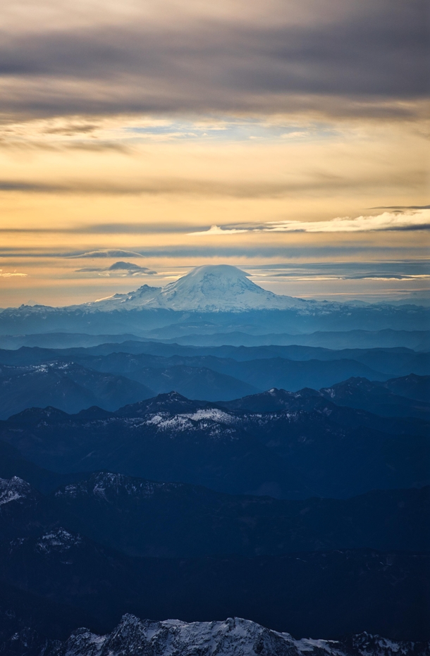 Mt Ranier from my plane window - Washington State US 