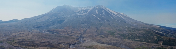 Mt Saint Helens WA on a smoky day in Summer  